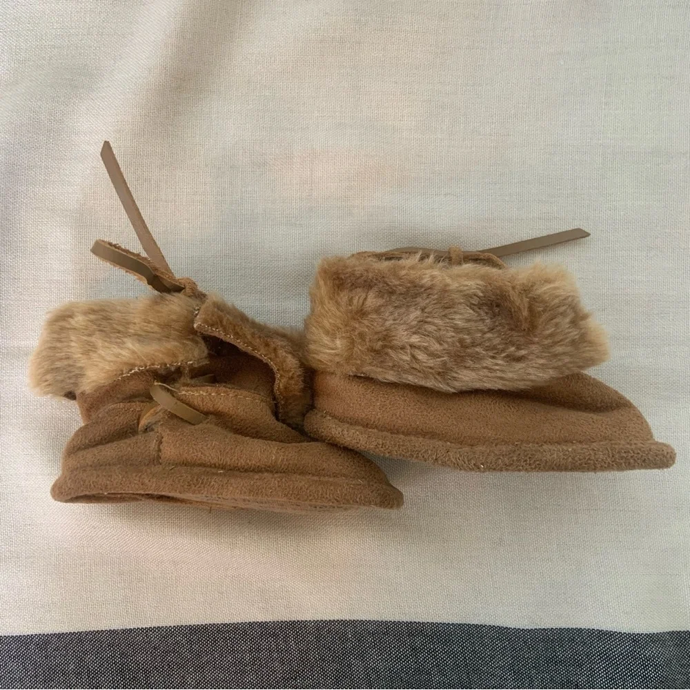 Koala Baby Fuzzy Faux Fur Moccasin Boots